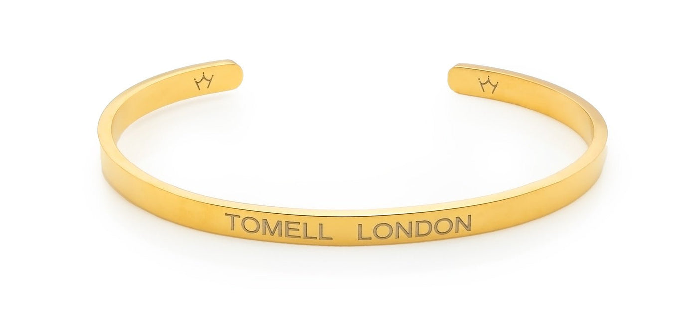 GOLD BANGLE | SIGNATURE - Tomell London